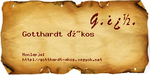 Gotthardt Ákos névjegykártya