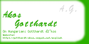 akos gotthardt business card